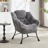 ACEPANO Modern Accent Armchair with Armrests and a Side Pocket-Grey - 2 of 4