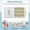 Whisen Retro 4-door Sideboard with Adjustable Shelves and Silver Handles for Kitchen, Dining Room, Living Room - 4 of 4