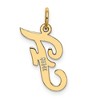 Black Bow Jewelry 14k Yellow Gold, Madison Collection, Medium Script Initial Pendant A-W - 3 of 4