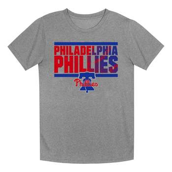 MLB Philadelphia Phillies Boys' Gray Poly T-Shirt