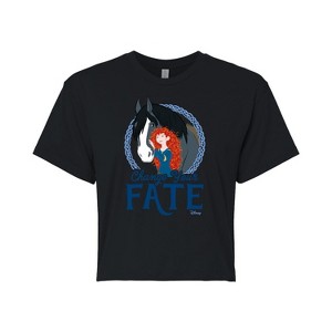 Women's - Disney - Merida & Angus Change Your Fate Cropped Graphic T-Shirt - 1 of 4