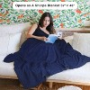 Women's Fuzzy Sweaters Cardigans, Wearable Hoodie Blanket Fleece Cape Wrap Shawls, Cozy Fluffy Lightweight, Gift Woman - Tirrinia - 3 of 4