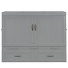 YOOCOZZ Full Size Murphy Bed with Large Storage Drawer and Charging Ports - Gray - 2 of 4