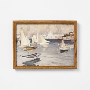 16"x12" Boats Framed Art - Threshold™ designed with Studio McGee - 1 of 3