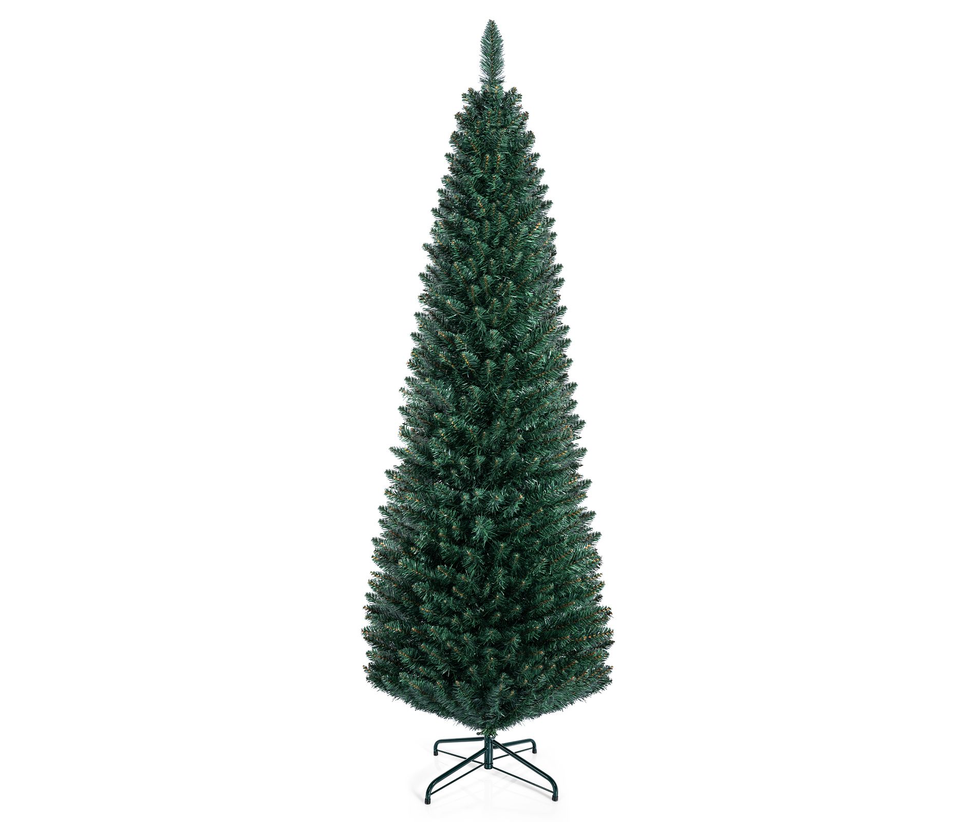 Costway 6 FT Artificial Slim Pencil Christmas Tree Balsam Fir Green