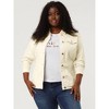 Agnes Orinda Women's Plus Size Button Front Chest Pockets Washed Casual Jean Jackets - 3 of 4