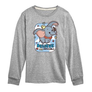 Boys' - Disney - Believe In The Impossible Long Sleeve Graphic T-Shirt - 1 of 4