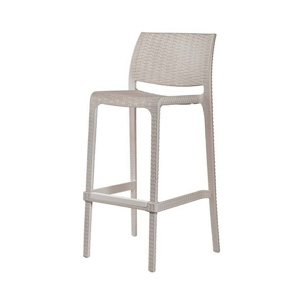 Photos - Chair Lagoon Rue Resin Stackable Outdoor Bar Stool Taupe 