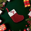 Unique Bargains Christmas Stockings Knitted Fabric Red 7.87"x5.91" 1 Pc - 2 of 4