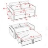 Sofa Bed With Headboard, Pull Out Sofa Bed, Velvet Love Seat Couch, Modern Love Seat With USB Port 2 Side Pockets And 2 Throw Pillows - 4 of 4