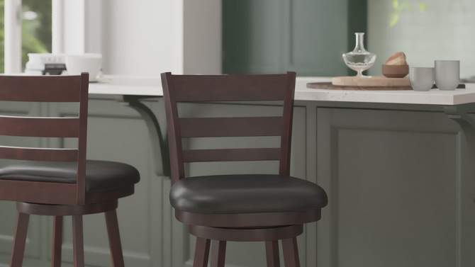 Taylor &#38; Logan 38&#34; Zayne Square Counter Height Barstool Espresso, 2 of 12, play video