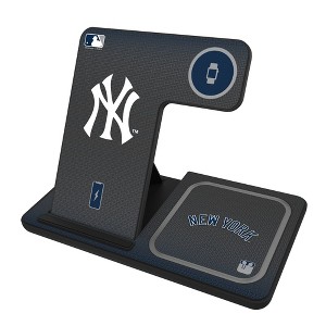 Keyscaper New York Yankees Linen 15-Watt 3 in 1 Charging Station - 1 of 4