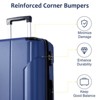 Syemin Luggage Luggage Sets 3 Piece Expandable Hard shell ABS Suitcases with Double Spinner Travel luggage Set TSA Lock, Blue, 18.5"*11.6"*29.5" - 2 of 4