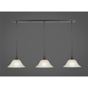 Toltec Lighting Any 3 - Light Chandelier in  Dark Granite with 10" Amber Marble  Shade - 1 of 1