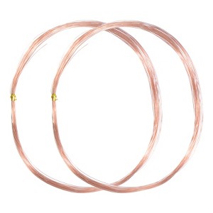 Unique Bargains Soft Pure Copper Jewelry Making Gardening Wire 2 Rolls - 1 of 4