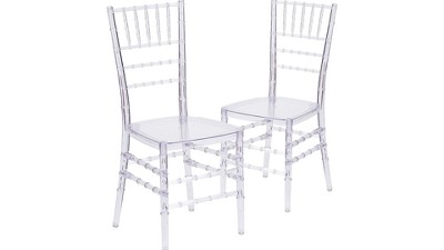 Crystal Ice Clear Polycarbonate Armless Dining Chair