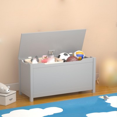 Wooden Toy Chest, Large Closet Organizer with Safety Hinged Lid, Storage Bench Shoe Bench for Entryway, Bedroom, Living Room