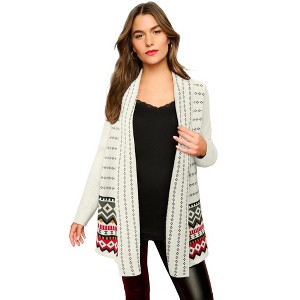 Roaman's Diamond Cage Cardigan Sweater - 1 of 4