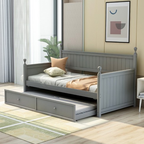 Oak daybed deals with trundle