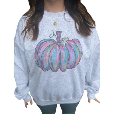 Women's Watercolor Pumpkin Sweatshirt - Simply Confident Clothing