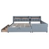 Queen Size & Twin XL Upholstered Platform Bed with Hydraulic Storage System - 4 of 4