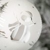 4.75"H Sullivans Christmas Silver Icon Ball Ornament  White-Silver - 2 of 3