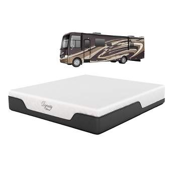 Dynasty Mattress 8 Inch CoolBreeze Advanced Cooling Gel Infused Open Cell Memory Foam RV Camper Mattress with Cool Silk Cover, RV King