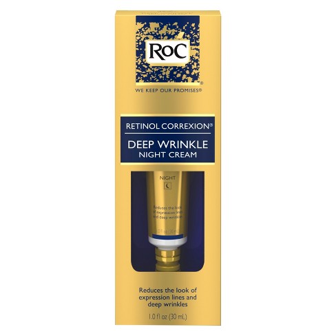 RoC Retinol Correxion Deep Wrinkle Anti-Aging Night Face Cream - 1oz ...