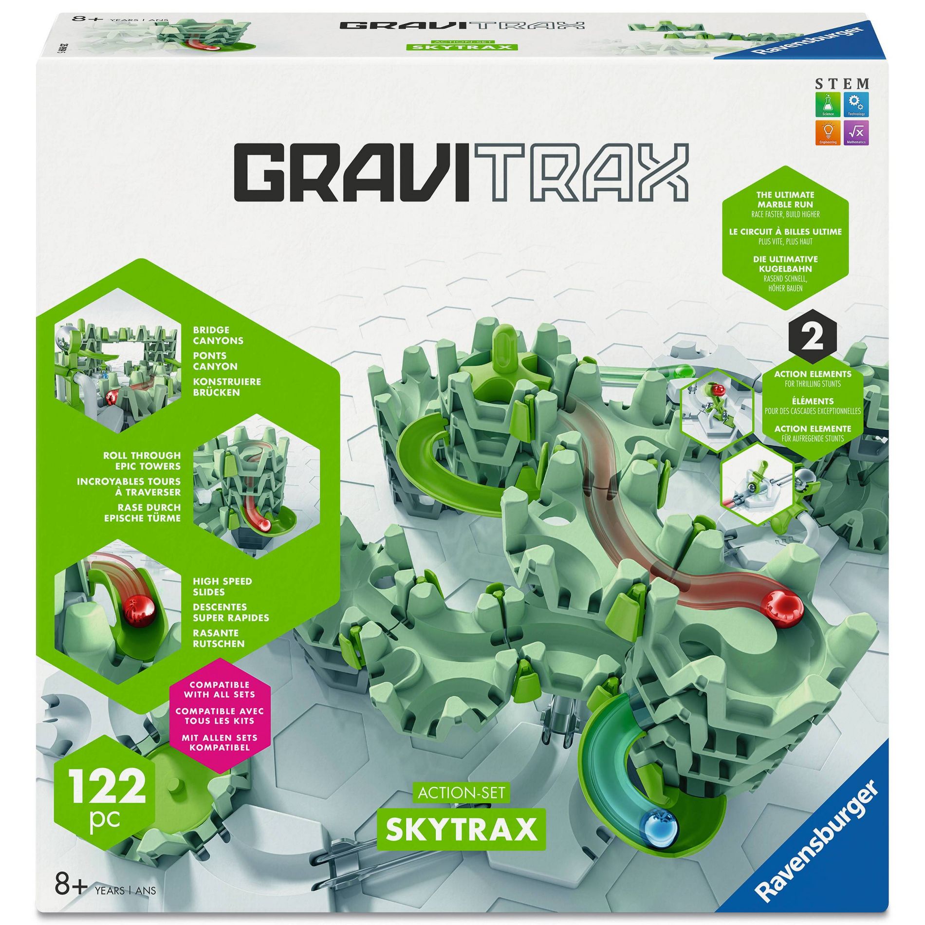 GraviTrax Ravensburger Action Set Skytrax Construction Marble Runs - M