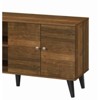 Syemin TV Stands and Consoles Fashion TV Stand for TVs up to 47.3" with 2 Storage Shelves 1 Cabinet for TV in Living Room, Brown, 47.3"*15.2"*25.6" - 3 of 4