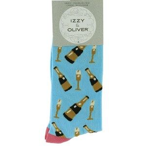 Novelty Socks 11.0" Party Time Socks Teal Celebrate Unisex Enesco  -  Socks - 1 of 3