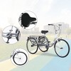 INFURNIC Bicycles, Adult Tricycle Trikes with 3 Wheels, Cruiser Bicycles with Large Shopping Basket, Silver, 66"*30"*51" - 3 of 4