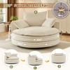 Merax 360° Swivel Barrel Chair with Dual-Layer Cushion Design - 4 of 4
