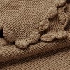 Makemake Organics Organic Cotton Scalloped Baby Knit Blanket - Brown - 4 of 4