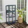 AZL1 Life Concept Pet Crates and Houses Functional Bird Cage for Various Species Tiered Living Convenient Feeding Design, Gray, 28.15"*23.23"*68.3" - 2 of 4