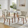 Lidia Mid-century Modern Wingback Dining Chair with Solid Wood Legs Set of 4|ARTFUL LIVING DESIGN - 2 of 4