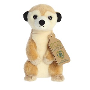 Aurora Small Eco Softies Meerkat Eco Nation Eco-Friendly Stuffed Animal Brown 8" - 1 of 4