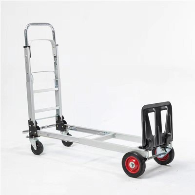 Cesicia 3 in 1 Convertible Hand Truck, Dolly with 5.9in Flat Free Rubber Wheels