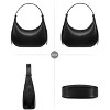 Shoulder Bag for Women RFID Vegan Leather Crescent Hobo Bag Clutch Underarm Purse Top-Handle Travel Handbags - 2 of 4