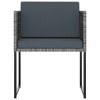 vidaXL 12-Seater Outdoor Dining Set in Gray with Cushions & Tempered Glass Tabletop, Weather-Resistant Poly Rattan and Powder-Coated Steel Frames - 4 of 4