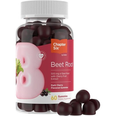 Zahler Beet Root Gummies with Cherry Fruit Extract - 500mg Beet Gummies for Adults, Dark Cherry Flavor, Vegetarian & Kosher - 60 Count