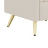 KTMBDW Nightstand with 3 Drawers, Mid-Century Modern End Table with 4 Solid Metal Legs, Small Dresser for Bedroom, Home - 4 of 4