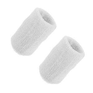 Unique Bargains Wrist Sweat bands Wristbands for Sport Wrist Wraps Absorbing Cotton Terry Cloth 3.15"x3.94" 1 Pair - 1 of 4