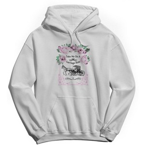 Rerun Island Women's Take Me Long Sleeve Oversized Graphic Cotton Sweatshirt Hoodie - 1 of 2