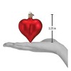 Old World Christmas 3.0 Inch Large Matte Heart Valentine's Day Love Christ Tree Ornaments - 2 of 3