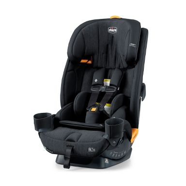 Chicco Fit3x ClearTex Ultra Slim All-in-One Car Seat - Black: Fits 3 Seats, No-Rethread Harness, Machine Washable
