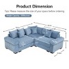 Modern Oversized Modular Corduroy Sectional Sofa with Throw Pillows, Convertible 3-Seat Cloud Couch for Living Room or Bedroom – The Pop Home - 4 of 4