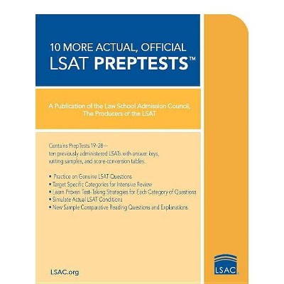 10 More, Actual Official LSAT Preptests - (Paperback)