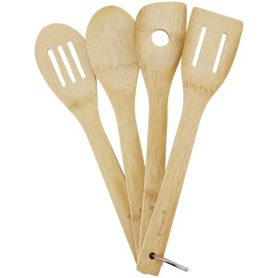 GoodCook Ready 4pc Bamboo Tool Set: Kitchen Utensil Set, Hand Wash, All Ages, Brown, Includes Spoons