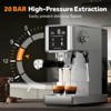 20 Bar Compact Espresso Machine with 48oz Tank, Capsule-Compatible Design, LED Display, Milk Frother, and Pre-Infusion for Lattes & Mochas - 4 of 4